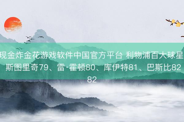 现金炸金花游戏软件中国官方平台 利物浦百大球星: 斯图里奇79、雷·霍顿80、库伊特81、巴斯比82